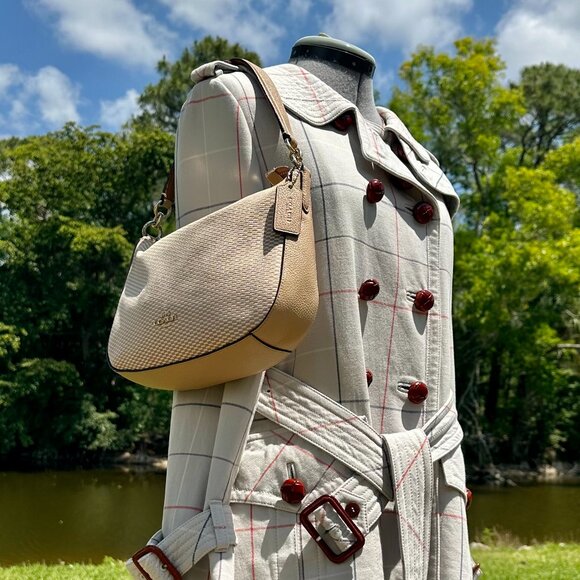 COACH Legacy Jacquard Chelsea Convertible Crossbody Shoulder Bag Beechwood 28892 - Picture 3 of 16